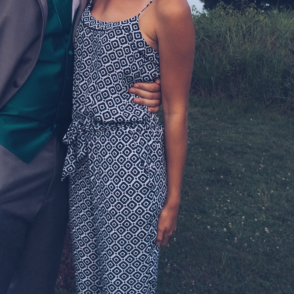 Loft geo print jumpsuit romper